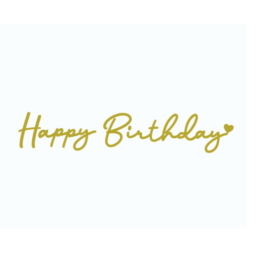 【Prefla高品質】Happy Birthday　筆記体 カッティングステッカー | 誕生日・イベント用