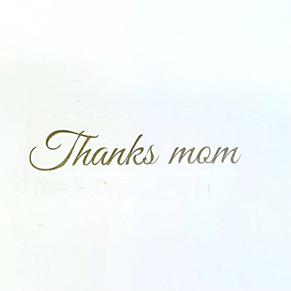 【ステッカー】「Thanks mom」  GR-C　ゴールド