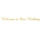 【ステッカー】C-2　「Welcome to Our Wedding」 ゴールド 結婚式　ウエルカムスペース　ウエルカムボード　ステッカー　切り文字　プリフラSHOP