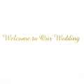 【ステッカー】C-2　「Welcome to Our Wedding」 ゴールド 結婚式　ウエルカムスペース　ウエルカムボード　ステッカー　切り文字　プリフラSHOP