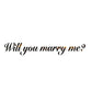 Will you marry me?　筆記体｜ステッカー　転写シール