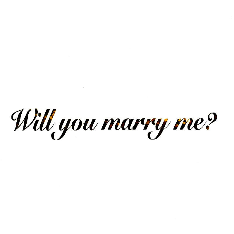 Will you marry me?　筆記体｜ステッカー　転写シール