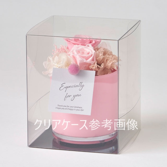 ZY6324-2　お花の贈り物　「マリー」ピンク　プリザーブドローズ