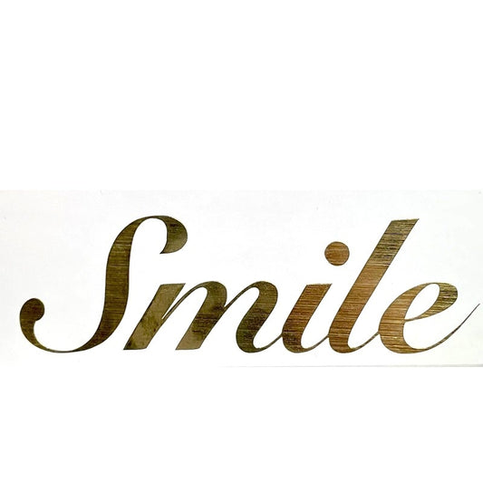 Smile（カリグラフィー）　ゴールド　メッセージシール　転写付　PF